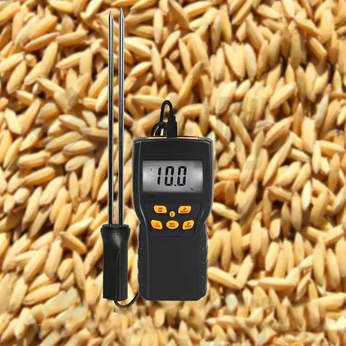 Miniatura 5 de Analizador digital de humedad de grano, probador de humedad de grano con pantalla de visualización, pesaje automático y sonda sensible de alta