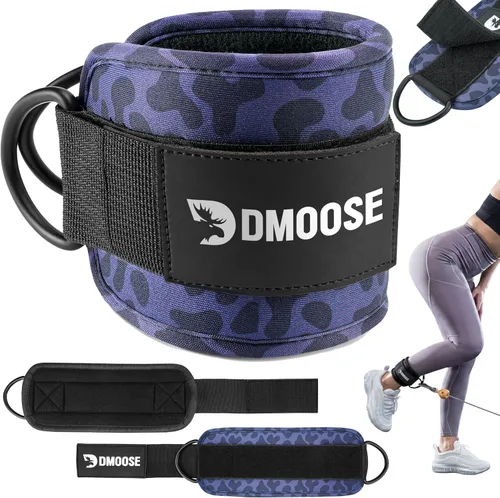 Miniatura 31 de DMoose Fitness Ankle Strap for Cable Machine - One Size Fit with Premium Padding Cuffs, Ankle Bands for Working Out, Booty Workouts, Leg Extension