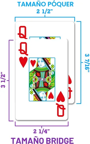 Miniatura 5 de Copag 1546 Design - Juego de cartas 100% de plástico, tamaño de póquer (estándar) rojo/azul (índice jumbo, 1 juego)