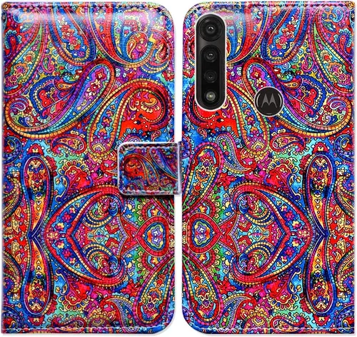 Miniatura 28 de Bcov Funda para Moto G Power 2020, Motorola G Power, funda de piel con tapa y soporte para ranura para tarjeta y soporte para Motorola Moto G Power