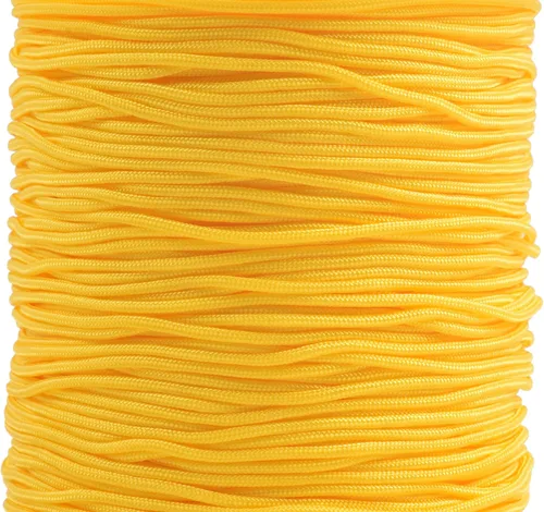 Miniatura 131 de KONMAY 1 rollo de cuerda de nailon para hacer pulseras de 150 yardas, trenzado de nailon Shamballa Macramé/cordón de cuentas de 0.4mm, cordón