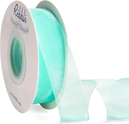 Miniatura 7 de Ribbli - Cinta de organza color oro pálido, 1/2 pulgadas x 50 yardas continuas, cinta transparente dorada para envolver regalos, envolver galletas