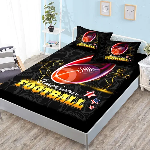Miniatura 14 de HOSIMA Juego de ropa de cama de 3 piezas para niños, color negro, tamaño individual, sábana bajera ajustable de ajolote de dibujos animados, vida