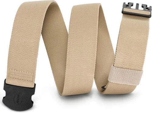 Miniatura 12 de WHIPPY Cinturón elástico unisex para hombre con hebilla no metálica, cinturón ajustable