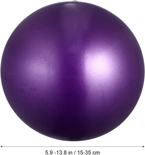 Miniatura 9 de BESPORTBLE Pelota de ejercicio de yoga, pelota de ejercicio inflable antideslizante, pelota antiestallido para gimnasio en casa, equilibrio, Rojo