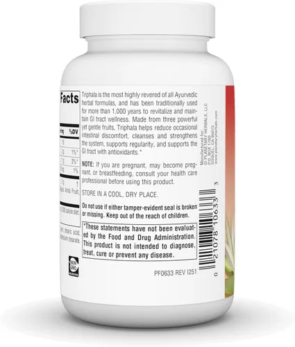 Miniatura 4 de Planetary Herbals Triphala Gold 1000mg Extra Strength Ayurvedic - 120 Tabletas
