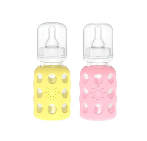 Miniatura 37 de Lifefactory Biberón de vidrio sin BPA Funda protectora de silicona Paquete de 3 de 9 onzas Papaya, col rizada y arándanos Papaya/Kale/Arándano