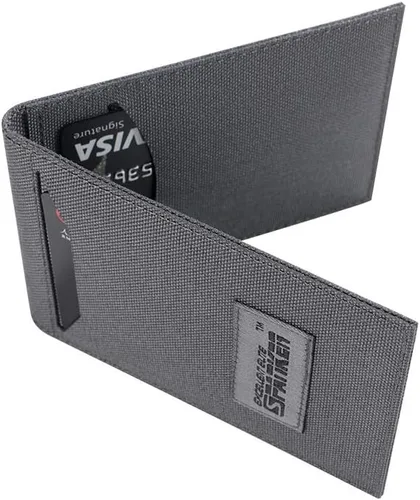 Miniatura 6 de EXCELLENT ELITE SPANKER Funda delgada y plegable con bolsillo frontal para tarjetas de crédito con 2 ranuras para tarjetas (negro)