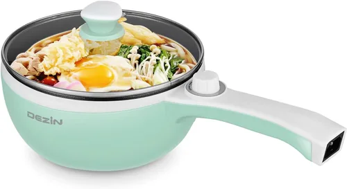 Miniatura 11 de Dezin Olla Caliente Eléctrica Mejorada, Sartén Antiadherente, Olla Eléctrica Rápida para Fideos, Olla Caliente Portátil Mini de 1.5L para Bistec