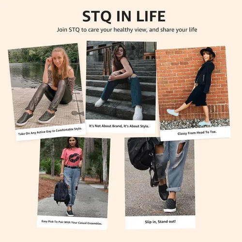 Miniatura 9 de STQ - Mocasines para mujer de espuma viscoelástica, fáciles de poner, cómodos, zapatos para otoño