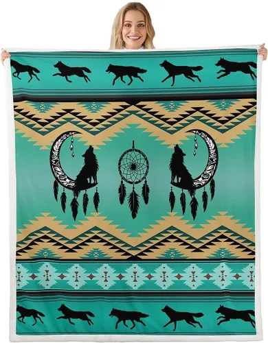 Miniatura 50 de Erosebridal Manta de forro polar de piel de vaca con estampado de leopardo marrón, manta occidental de 50 x 60 pulgadas, manta con estampado de vaca