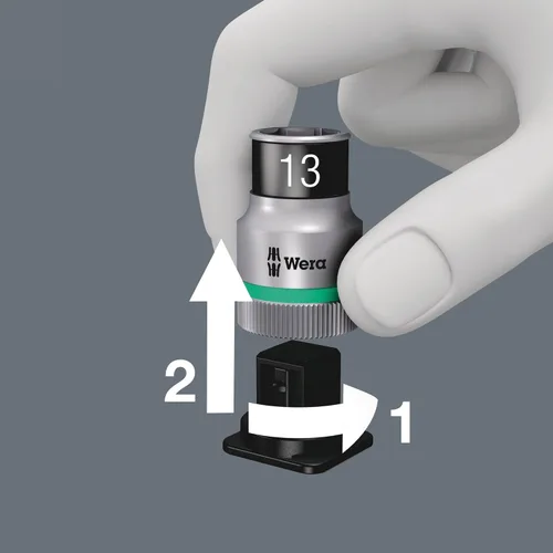 Miniatura 11 de WERA 05004203001 8790 HMC HF 1 Zyklop Juego de zócalos con accionamiento de 1/2", con función de sujeción, 10 piezas