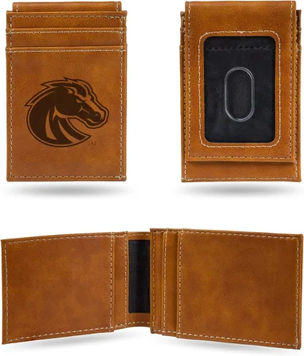 Miniatura 149 de Cartera de bolsillo frontal grabada con láser NCAA - Compacta/Cómoda/Delgada