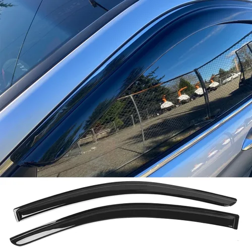 Miniatura 2 de IKON MOTORSPORTS Visera de ventana compatible con Honda Accord 2DR 2013-2017, humo acrílico tintado, 2 unidades, protección contra la lluvia