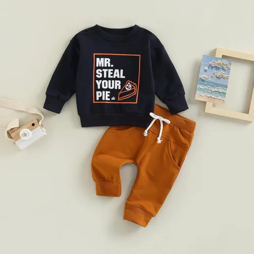 Miniatura 51 de Ropa de bebé niño 3 6 9 12 18 24M 3T Conjunto de pantalones con capucha patchwork sudadera con capucha pantalones de rayas traje de otoño invierno