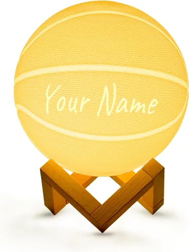 Miniatura 10 de Luz nocturna de baloncesto, regalos para papás y hombres aficionados al baloncesto, lámpara de habitación con control remoto, 16 colores cambiantes