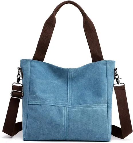 Sunshinejing Bolso de lona pequeño para mujer, bolso cruzado de hombro, bolsos de trabajo, bolso de viaje