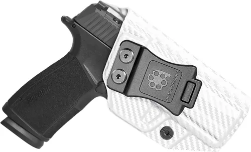 Miniatura 12 de Amberide Sig P365 XMacro IWB Holster, Kydex-Boltaron dentro de la cintura para P365 XMacro 0.354 in, extracción rápida, retención segura, 0-30° Cant