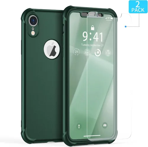 Miniatura 2 de ORETECH Funda para iPhone XR, con [2 x Protectores de Pantalla] [Prueba de Caídas de Grado Militar de 10 Pies] [Protección de Cámara] 360° A Prueba