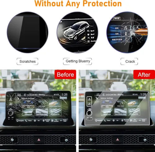 Miniatura 2 de Yumzeco Protector de pantalla compatible con Honda Civic 2022-2025 2023 2024 2025 CRV HRV Pilot Integra de 9 pulgadas, protector de pantalla
