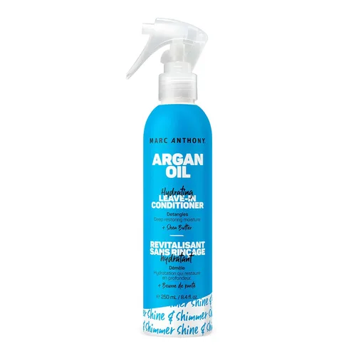Marc Anthony Acondicionador sin enjuague de aceite de argán – Acondicionador hidratante ligero para todo tipo de cabello, hidrata, fortalece y