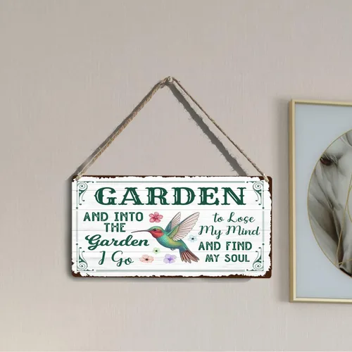Letrero de pared de jardín vintage para exteriores, regalos de jardinería para mujeres, jardineras, granja, patio, casa de campo, invernadero,