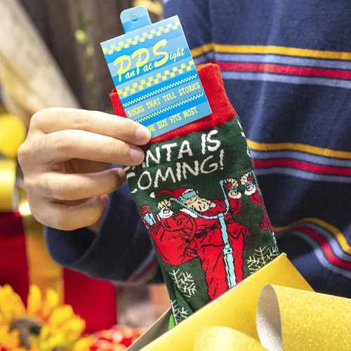 Miniatura 6 de PanPacSight Calcetines redondos de Navidad para hombre, calcetines divertidos de culto medio