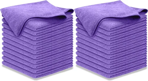 Miniatura 11 de USANOOKS Paño de limpieza de microfibra, 8 piezas de 12 x 11 pulgadas, alto rendimiento, 1200 lavados, toallas ultra absorbentes, tejido de suciedad
