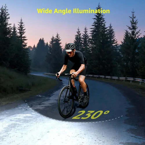 Miniatura 2 de Lepro Faro – Lámpara LED súper brillante recargable con haz de 230 ° de ancho, foco ajustable, sensor de movimiento, 5 modos, linterna ligera