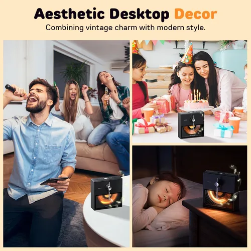 Miniatura 6 de WSKEN Altavoz Bluetooth retro, regalos para amantes de la música, mujeres, hombres, inauguración de la casa, decoración de escritorio estética