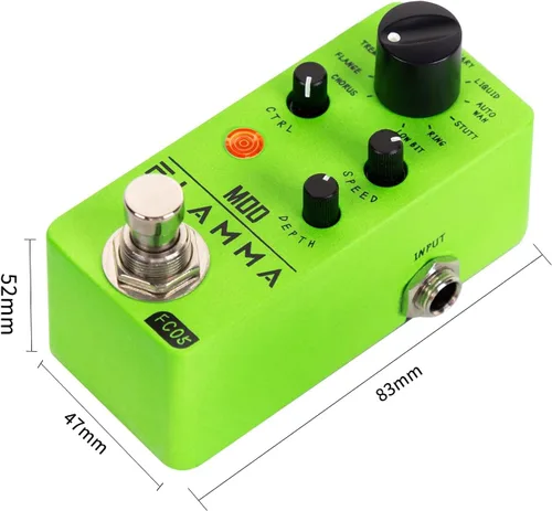 Miniatura 8 de Pedal de Modulación Mini FLAMMA FC05 con Coro, Brida, Trémulo, Phaser, Vibrato, Rotary, Autowah Líquido, Tartamudeo, Anillo, LowBit Modulación FC05