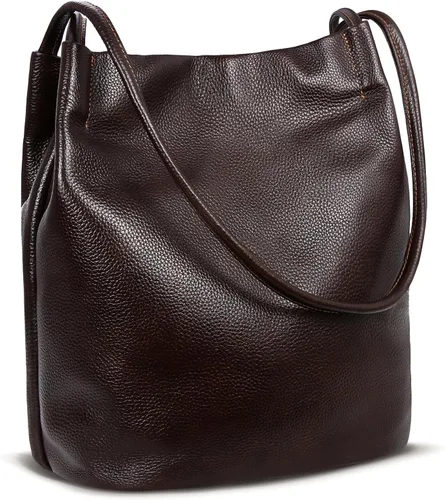 Miniatura 37 de Iswee - Bolsos de cuero genuino, diseño de hombro Hobo, bolsos para mujer