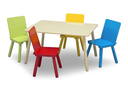 Miniatura 14 de Delta Children Conjunto de mesa y sillas para niños (4 sillas incluidas), gris/azul