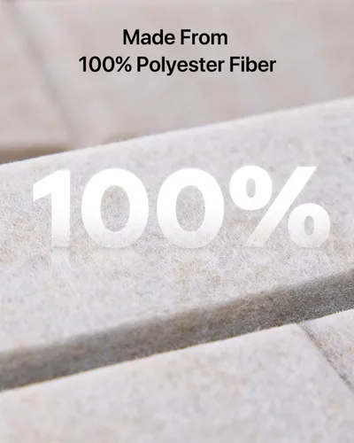 Miniatura 6 de Kuchoow Paneles de pared insonorizados, paneles a prueba de sonido para pared, paquete de 12 paneles acústicos autoadhesivos que absorben el sonido