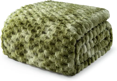Miniatura 64 de Exclusivo Mezcla - Manta de vellón extragrande, 50 x 70 pulgadas, elegante, tela jacquard suave, mullida, acogedora y ligera, para invierno