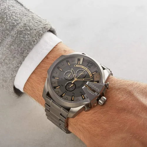Miniatura 2 de Diesel, Mega Chief - Reloj de cuarzo con cronógrafo de acero inoxidable para hombre