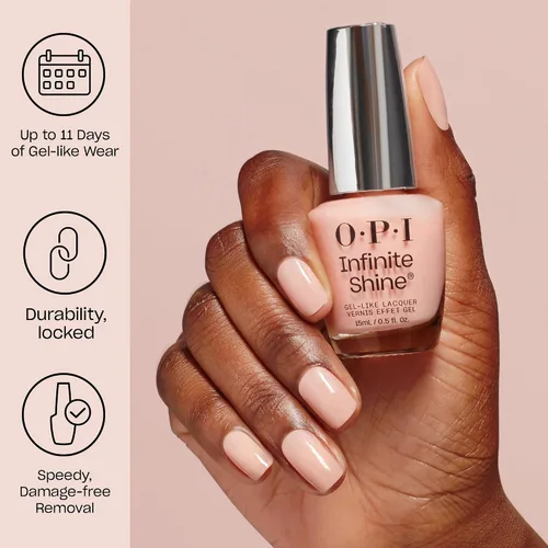 Miniatura 2 de OPI Infinite Shine - Base y capa superior similar al gel de larga duración, hasta 11 días de uso y brillo similar al gel, transparente, 0.5 onzas