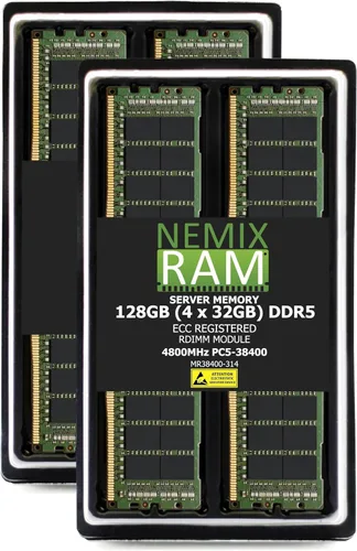 Miniatura 6 de Memoria NEMIX RAM de servidor RDIMM NEMIX RAM de 32 GB 1X32 GB DDR5 4800 MHz PC5-38400 1Rx4 1.1V CL40 288-PIN ECC