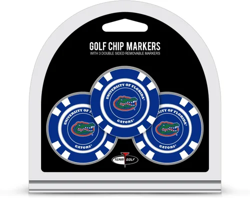 Miniatura 34 de Team Golf NCAA - Marcadores para pelotas de golf tamaño de ficha de póquer con marcadores de doble cara esmaltados más pequeños