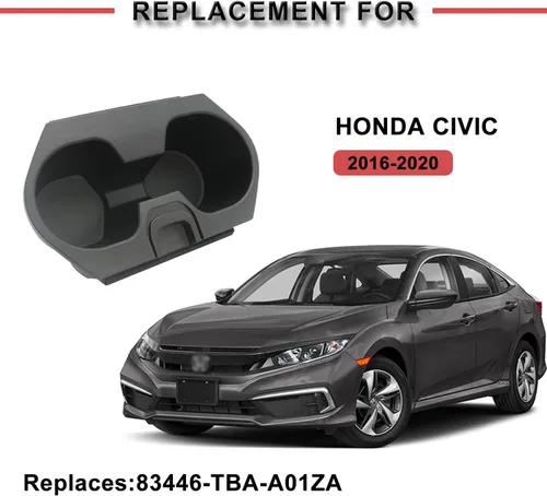 Miniatura 3 de Soporte para taza Civic con alfombrilla para consola central compatible con accesorios Honda Civic de 10ª generación Lx Ex Si Coupé Sedán Hatchback