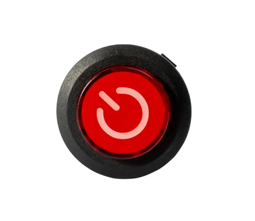 Miniatura 3 de WEELYE - 2 piezas de automóvil de parachoques de 6 V 12 V con botón de encendido circular rojo, interruptor de arranque eléctrico para niños, piezas