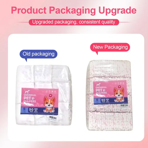 Miniatura 2 de Pañales desechables para perras, 90 unidades, pañales para perras (16-22 pulgadas de cintura) súper absorbentes, extra grandes, para orinar