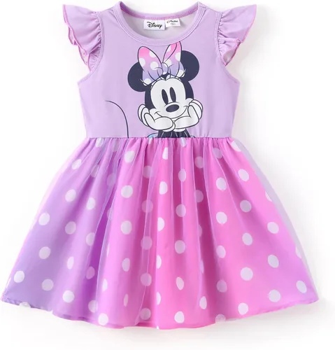 Miniatura 23 de Disney Frozen Elsa Princesa Cenicienta Ariel Jazmín Rapunzel Vestido para bebé/niña, Vestido de manga larga con volantes y superposición de malla