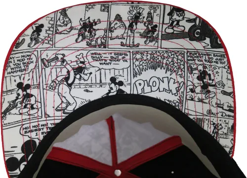 Miniatura 5 de Disney Mickey Mouse Comics - Gorra de béisbol para adultos color rojo y negro