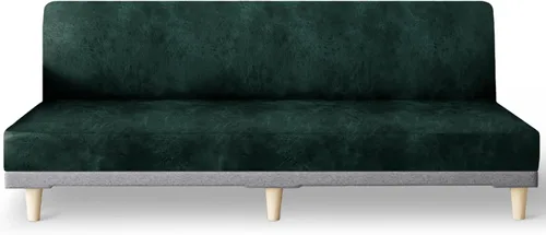 Miniatura 19 de molasofa - Funda elástica para futón de aspecto de cuero, cubierta para sofá sin brazos, protector de muebles con parte inferior elástica, funda