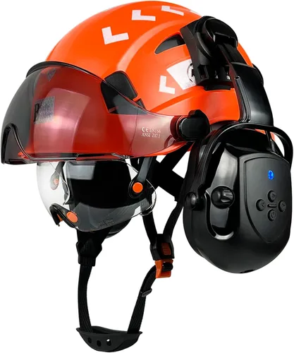 Miniatura 11 de Casco de seguridad SAFEBUILDER con visera, orejeras Bluetooth SNR 26dB, sombrero duro con viseras, orejeras montadas, sombreros duros ventilados