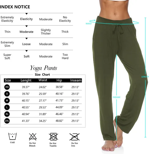 Miniatura 6 de DIBAOLONG - Pantalones de yoga para mujer, pierna ancha, cómodos, con cordón, casuales, sueltos, pierna recta, pantalones de entrenamiento