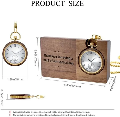 Miniatura 5 de 2win Relojes de bolsillo personalizados grabados para hombres, papá, hijo, relojes personalizados, exquisitos relojes de bolsillo, regalos