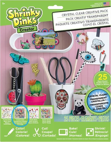 Miniatura 5 de Paquete creativo de Shrinky Dinks, 25 hojas transparentes, set de actividades artísticas y manualidades para niños, regalos para calcetines