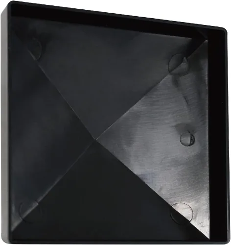Miniatura 5 de GKOLED Paquete de 6 tapas de vinilo de PVC negro pirámide de 3.5 x 3.5 pulgadas, para postes con tamaño real de 3.5 x 3.5 pulgadas, adecuadas